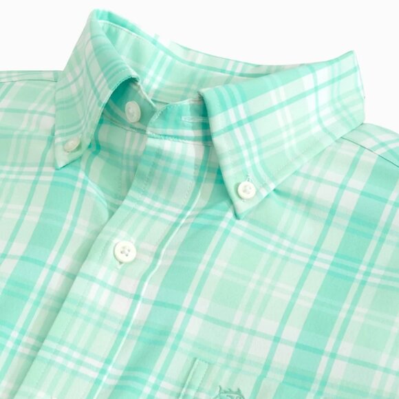 Southern Tide (Boy's)Youth Southern Tide Palm Canyon Plaid Intercoastal Shirt XL - Picture 2 of 3